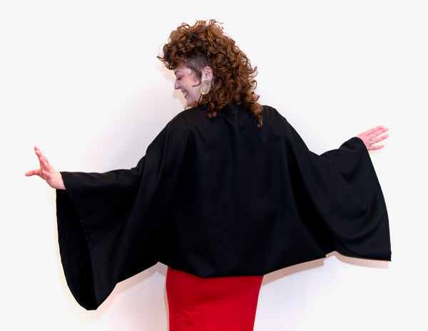 1piu1uguale3 LADIES' UV BOLERO［BLACK］ Black Wool Bolero – KFLY