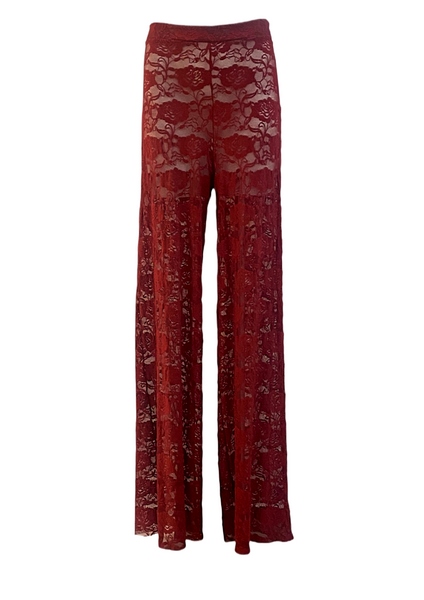 Red Lace Pant